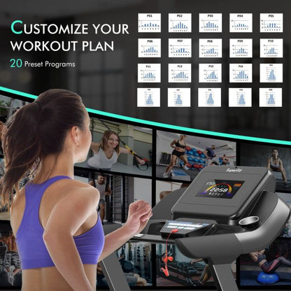 4.75 HP Treadmill with APP and Auto Incline for Home & Apartment