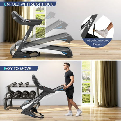 4.75 HP Treadmill with APP and Auto Incline for Home & Apartment