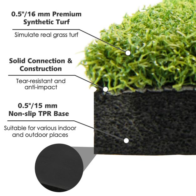 1.5 m x 1 m Golf Hitting Mat with Synthetic Turf