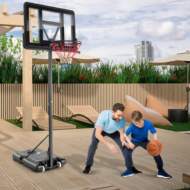 130-350cm Height Adjustable Basketball Hoop with 2 Nets