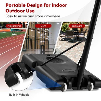 130-350cm Height Adjustable Basketball Hoop with 2 Nets