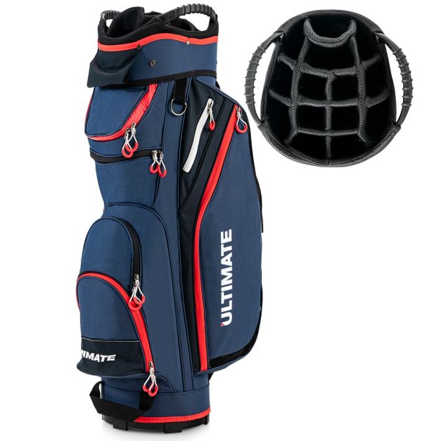 Lightweight & Large Capacity Golf Cart Bag with Beverage Cooler Bag