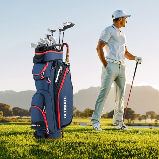 Lightweight & Large Capacity Golf Cart Bag with Beverage Cooler Bag