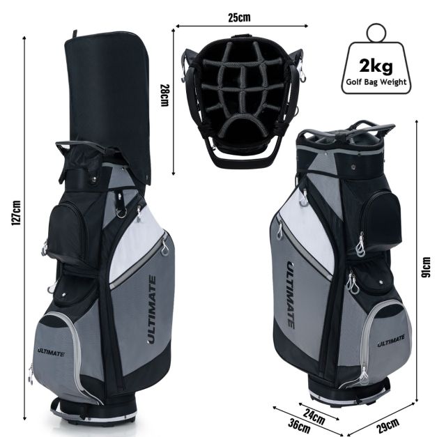 14-Way Lightweight Portable Golf Cart Bag