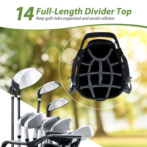 14-Way Lightweight Portable Golf Cart Bag