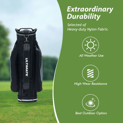 14-Way Lightweight Portable Golf Cart Bag