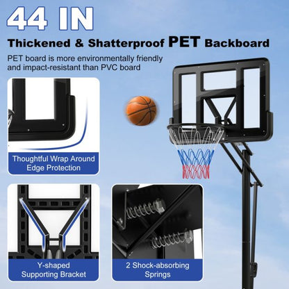 5-Level Height Adjustable Basketball Hoop Stand