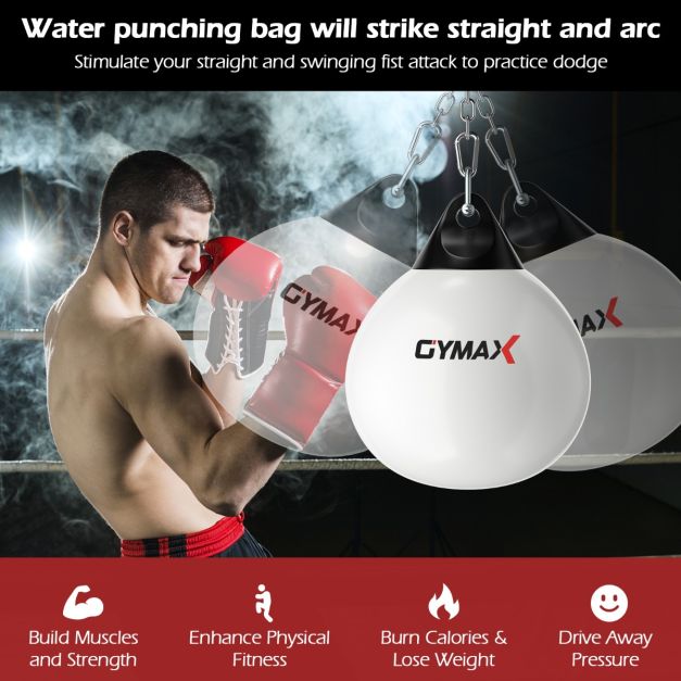 45cm 50kg Water Punching Bag with Adjustable Metal Chain for Adults/Kids